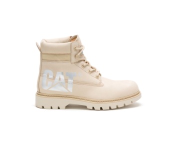 Caterpillar Leather Boots South Africa Lyric Bold Boot Beige - Cat Boots For Women - RV3078165